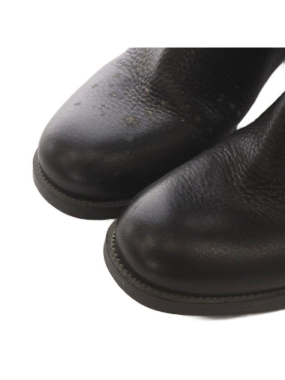 Prada Long Boots Chunky Heels Logo Leather Black - Picture 6 of 7